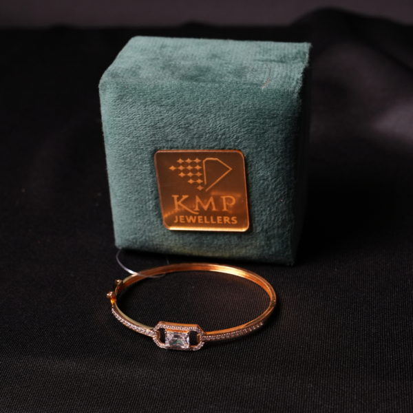 Elegant Geometric Stone Bangle