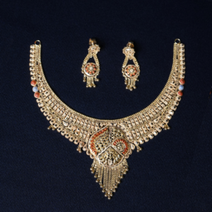 Necklace Set with Earrings – Traditional Tribal Motif