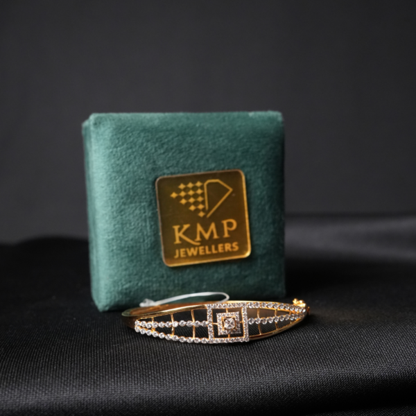 Stunning Accent Bangle with Twisted Diamonds