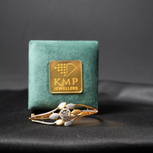 Petal-Centric Diamond Bangle
