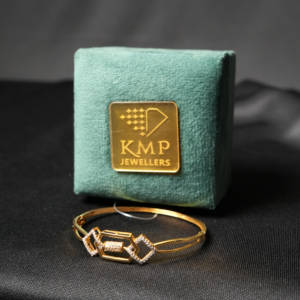 Modern Geometric Diamond Bangle