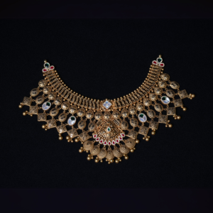 Choker Necklace with Kundan & Temple Motifs